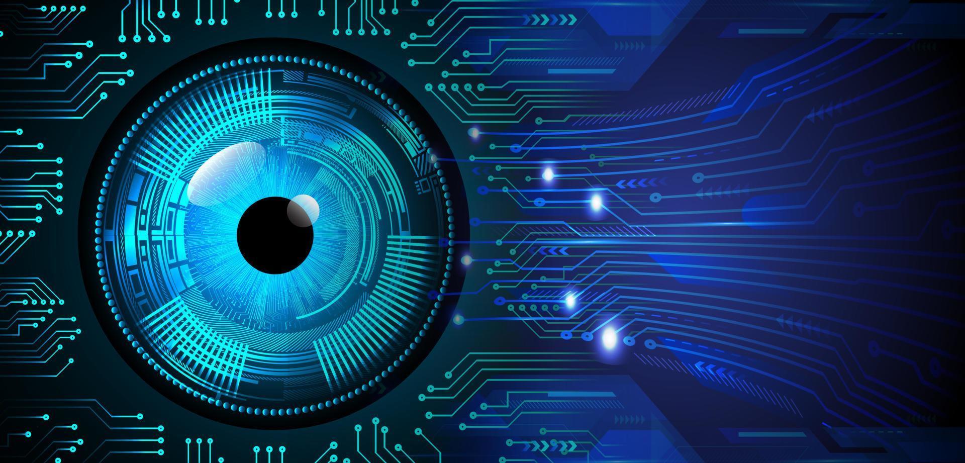 eye cyber circuit toekomstige technologie concept achtergrond vector