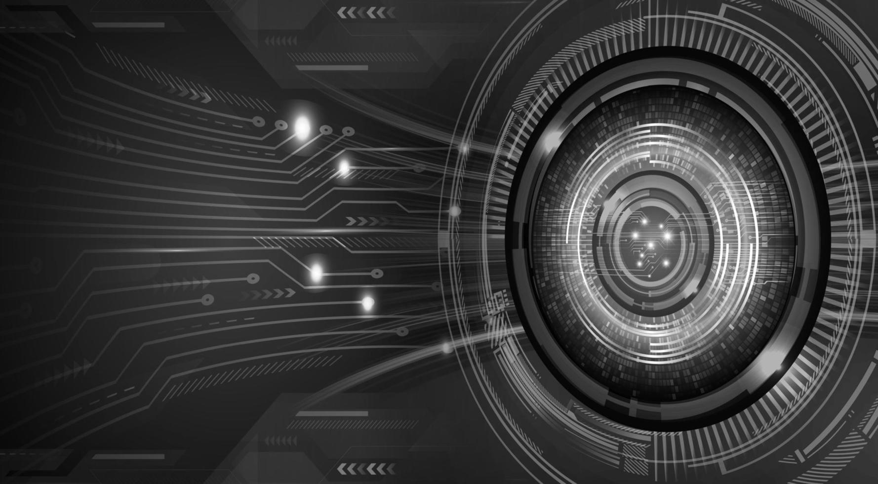 eye cyber circuit toekomstige technologie concept achtergrond vector