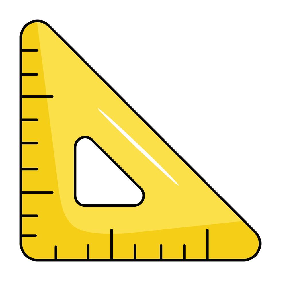 platte pictogram vector van driehoek schaal