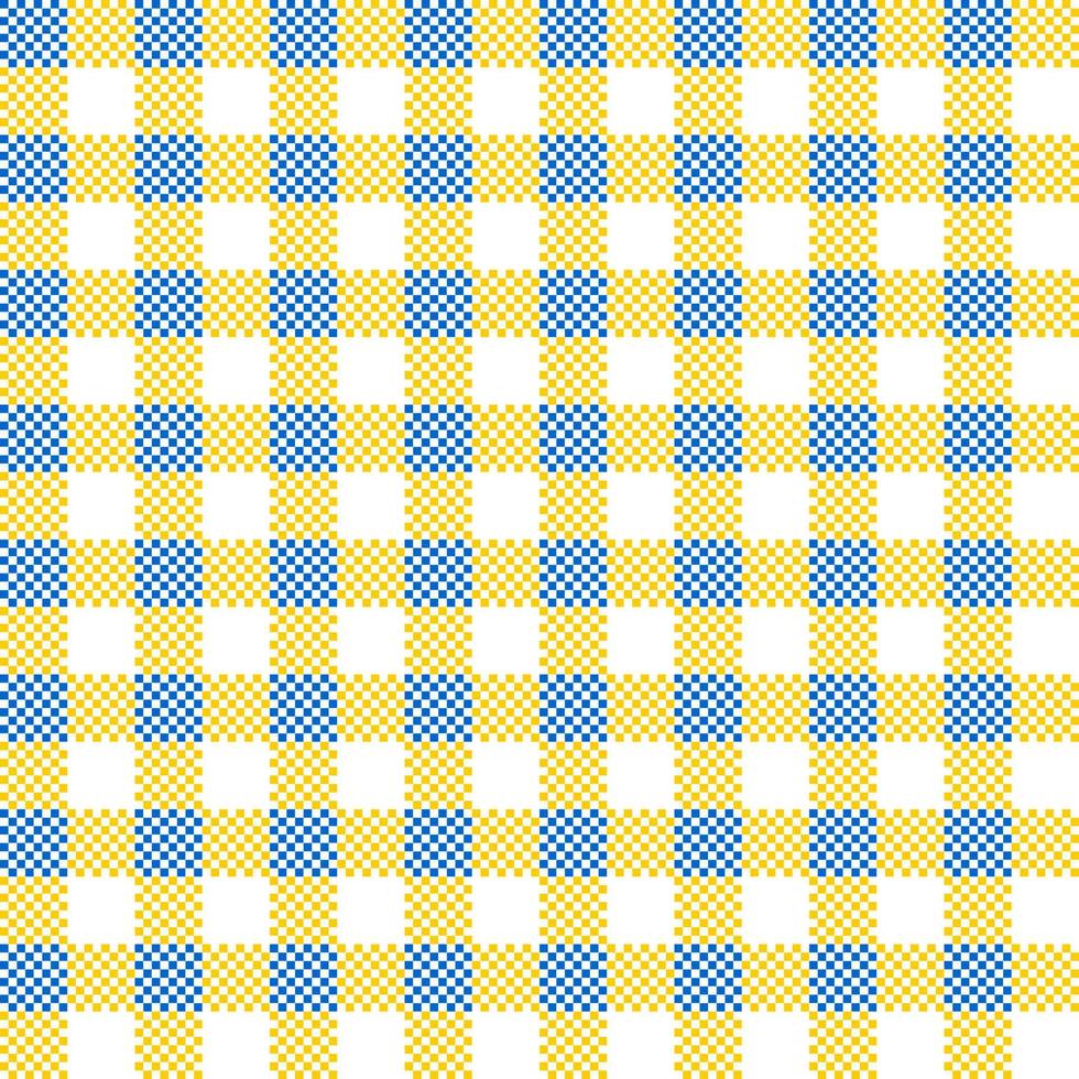 blauwe en gele plaid voor naadloos patroon vector