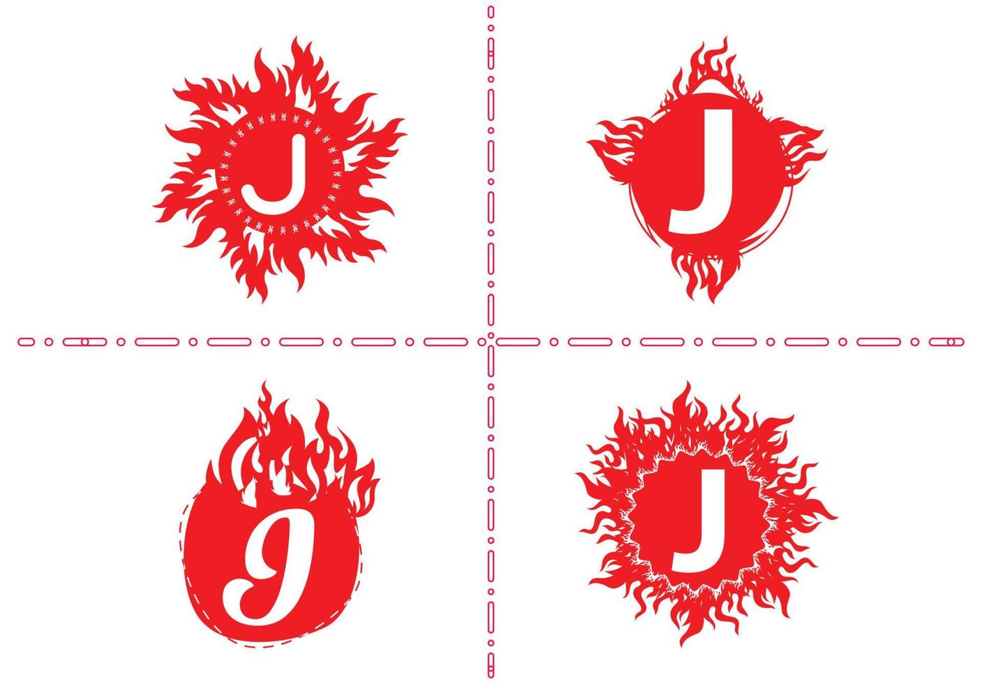 brand j letter logo en pictogram ontwerpsjabloon vector