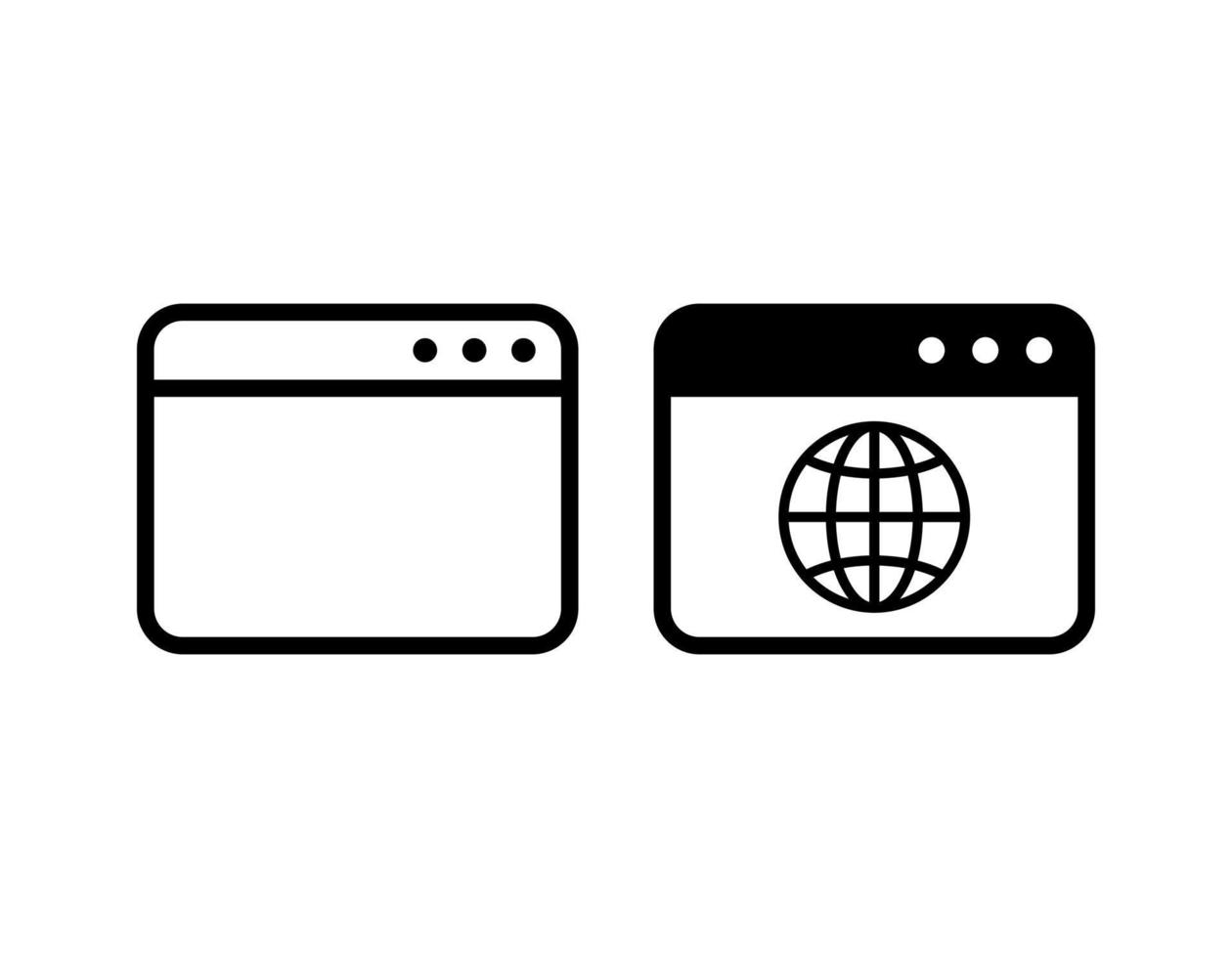 website browser vector pictogram