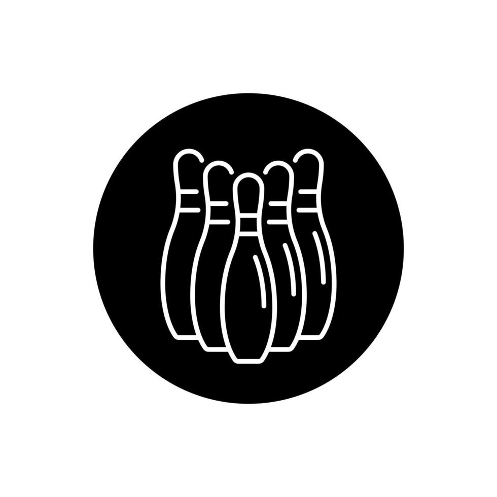 bowling pin vector icon