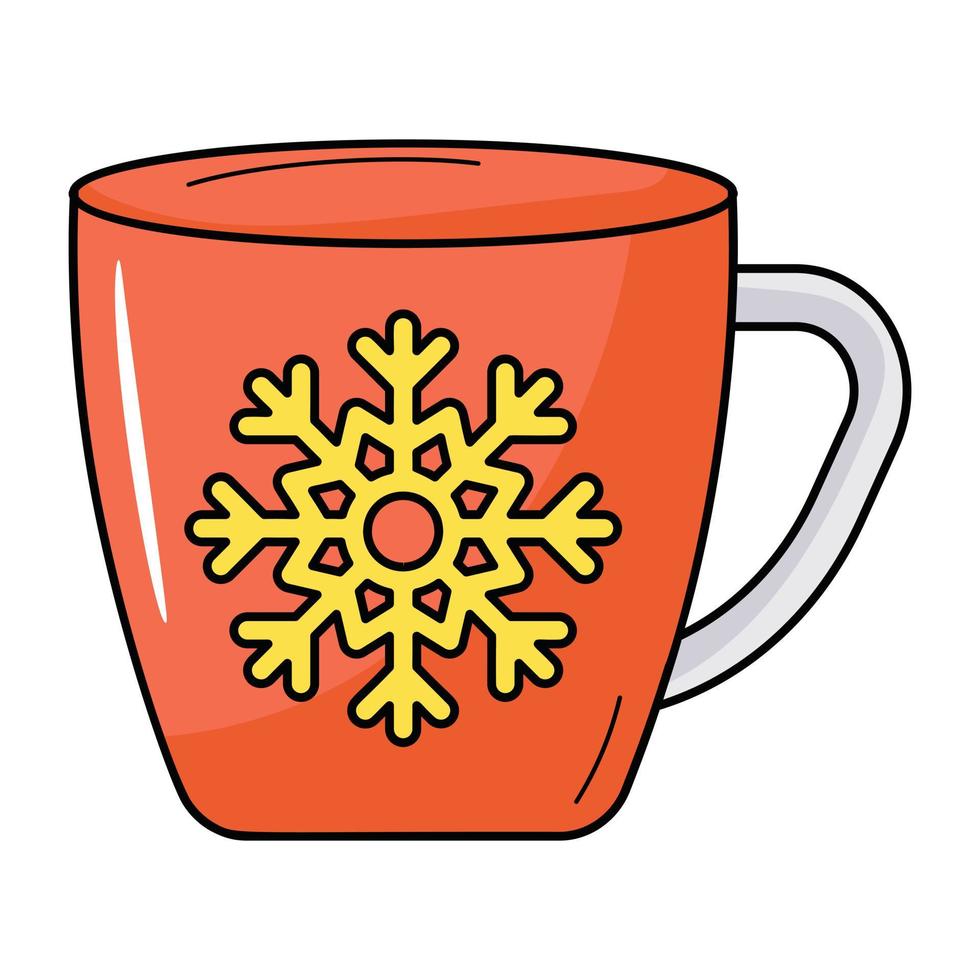 een handig plat icoon van winterkoffie vector