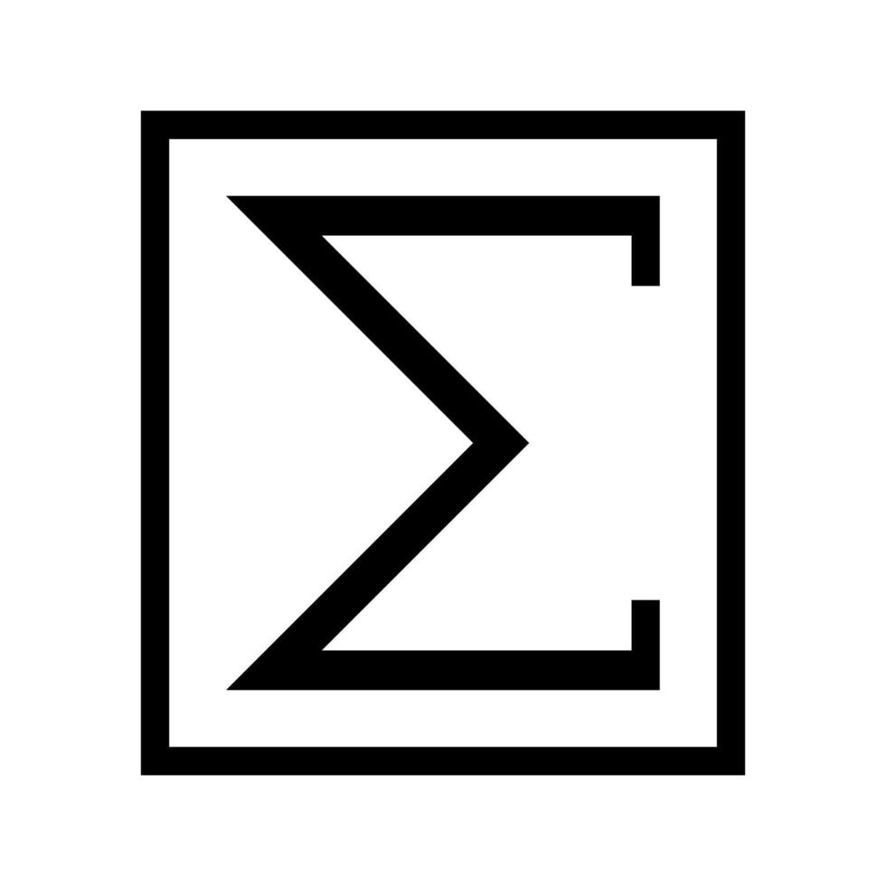 hoofdstad sigma symbool vector icon