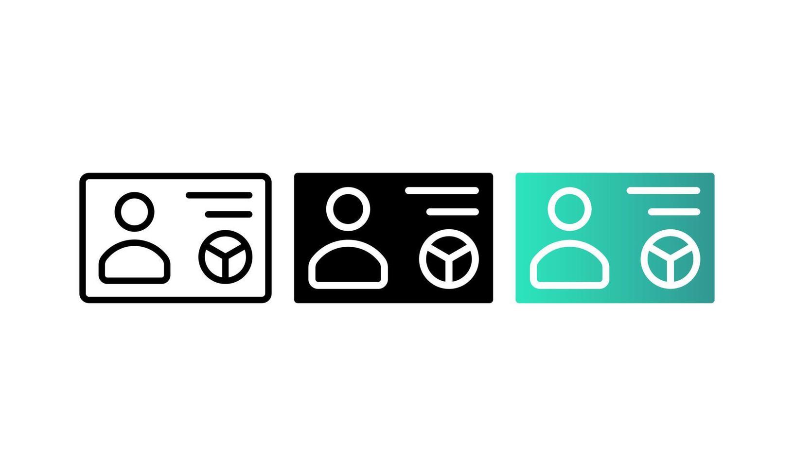 rijbewijs vector pictogram