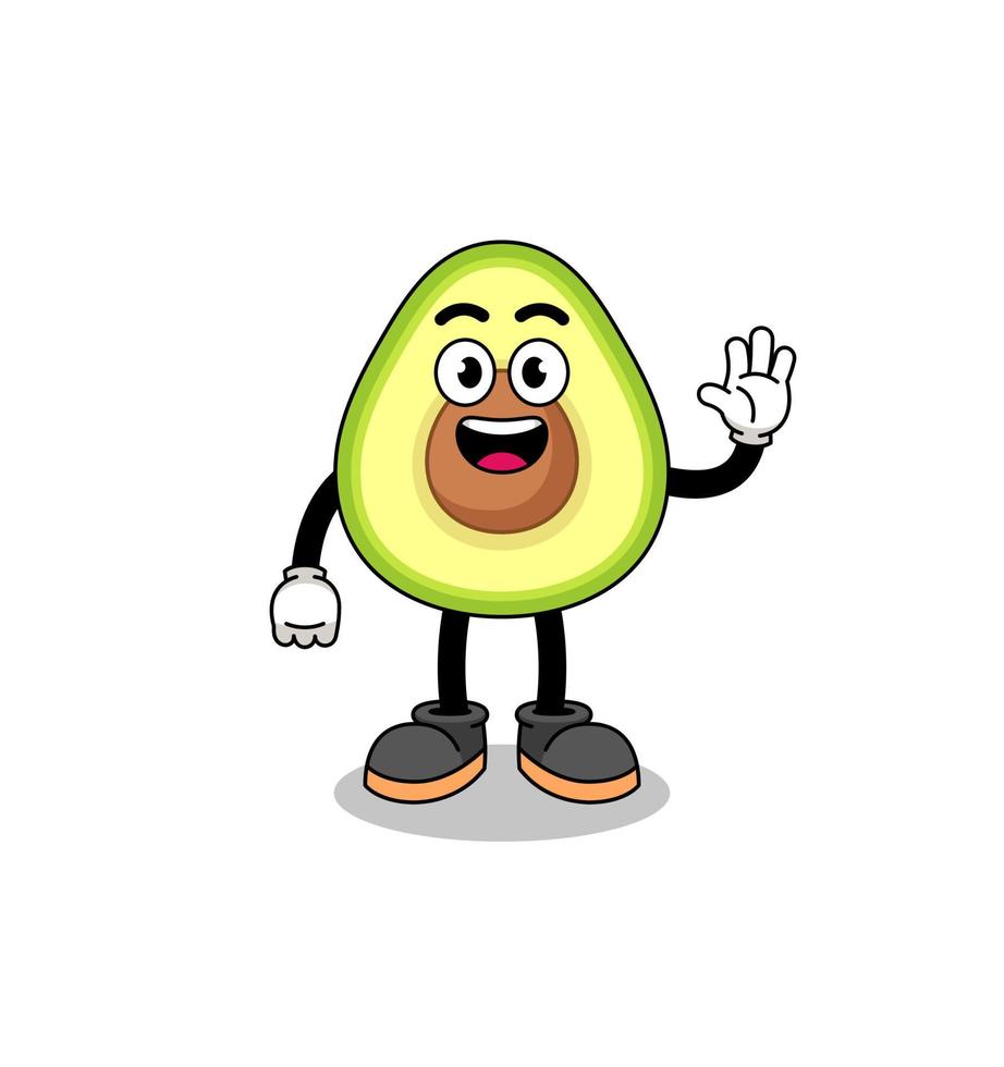 avocado cartoon doet golf handgebaar vector