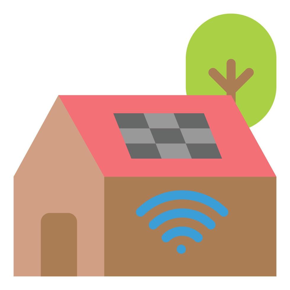 slimme huis platte pictogram vectorillustratie vector