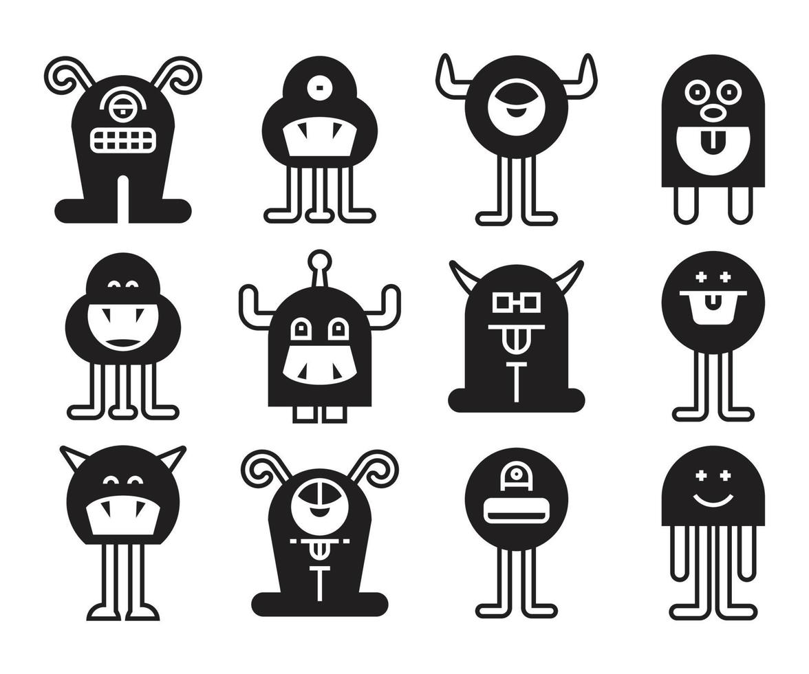 monster stripfiguren vector