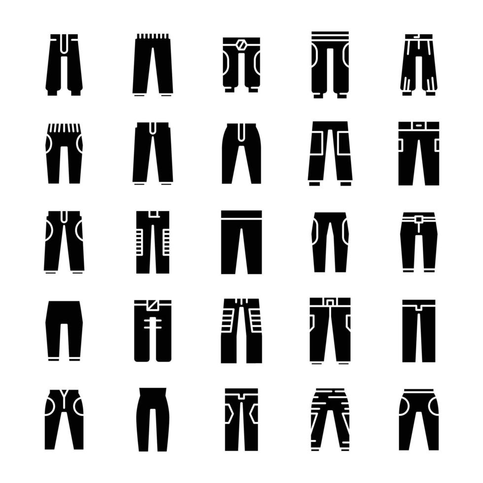 broek iconen set vector