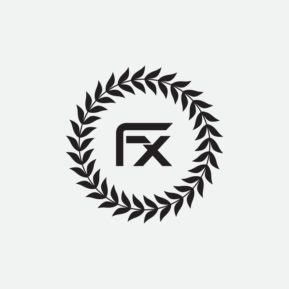 fx brief logo ontwerp vector