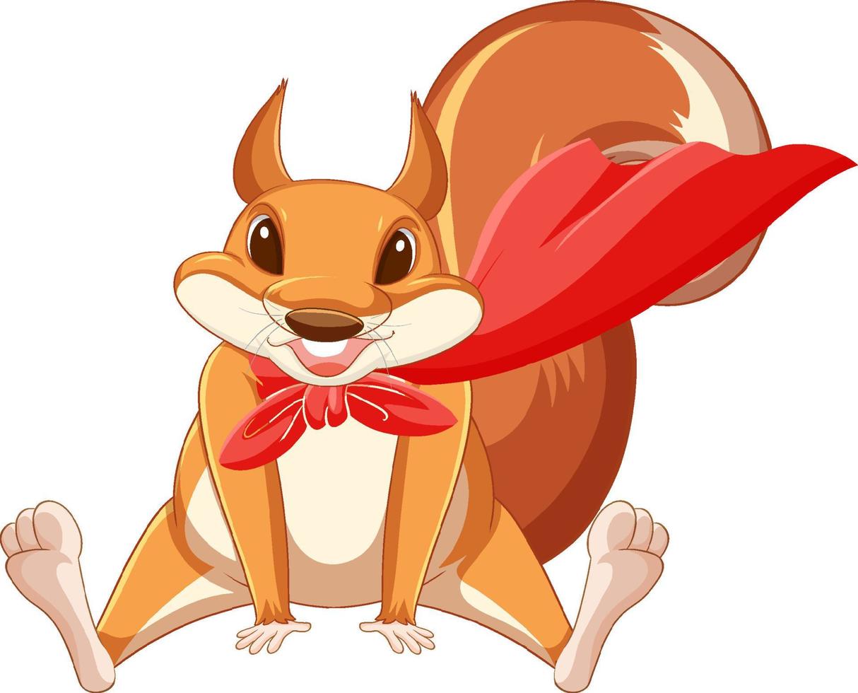 schattige eekhoorn met een gelukkige glimlach vector