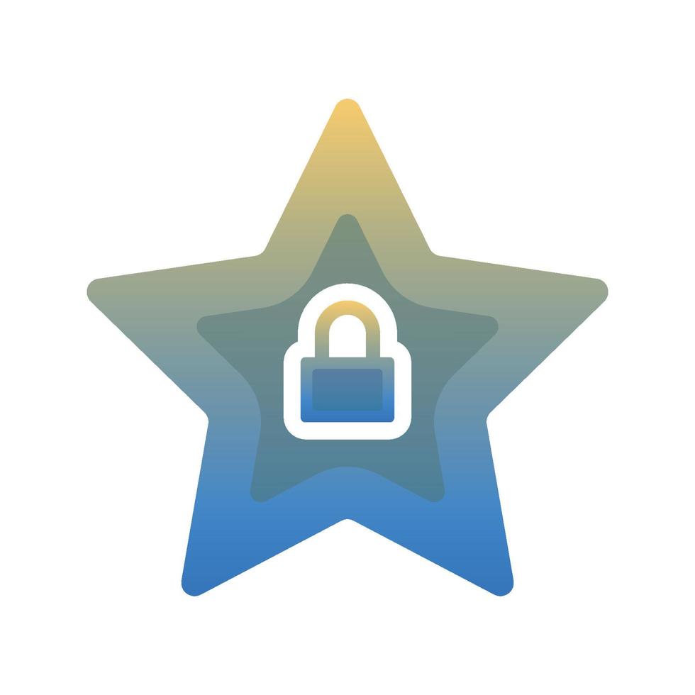 star lock-logo element ontwerpsjabloon pictogram vector