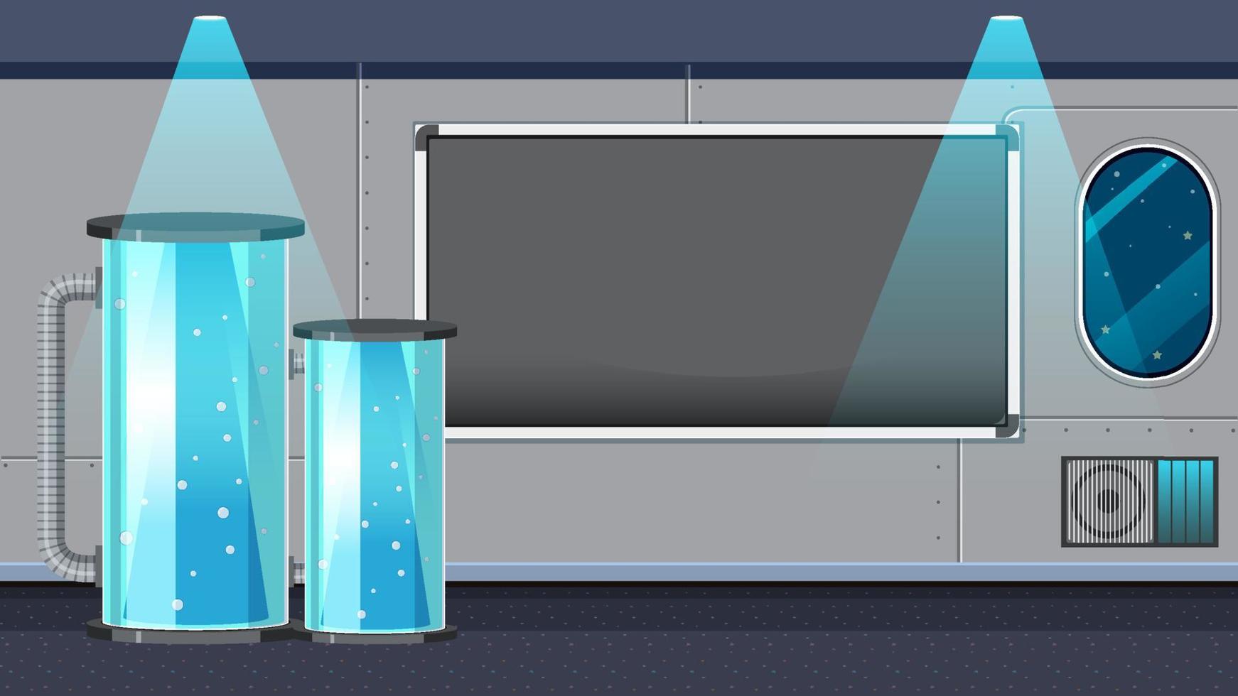 wetenschappelijke laboratoriumruimte voor chemische experimenten vector