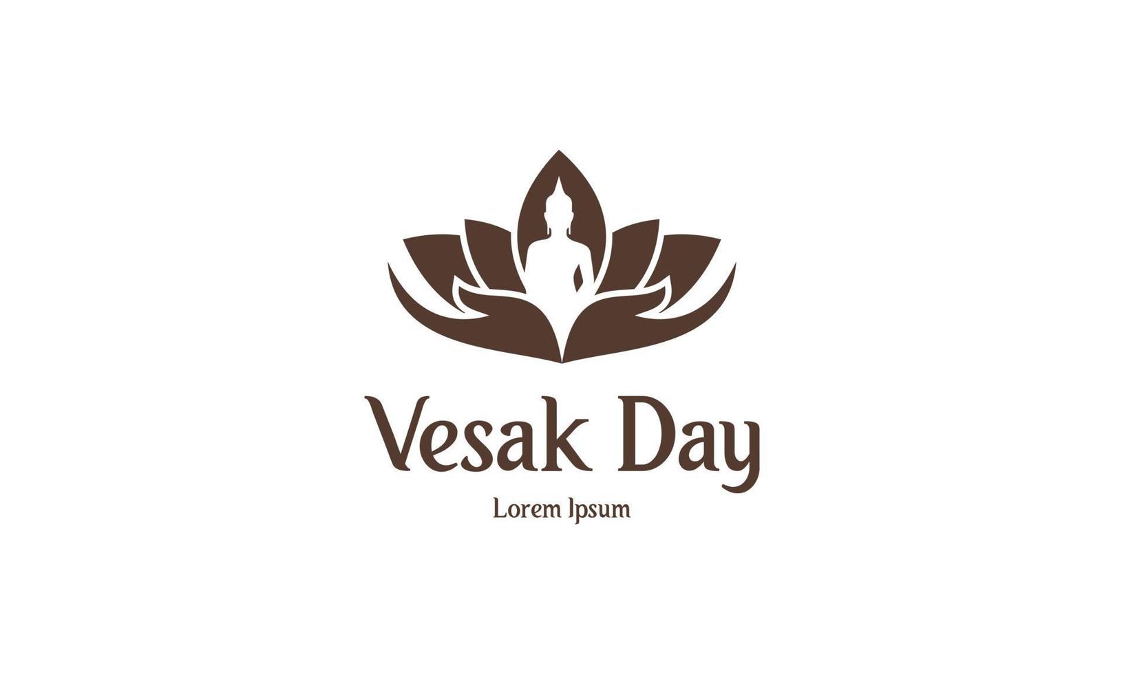 happy vesak day of buddha purnima logo-ontwerp vector