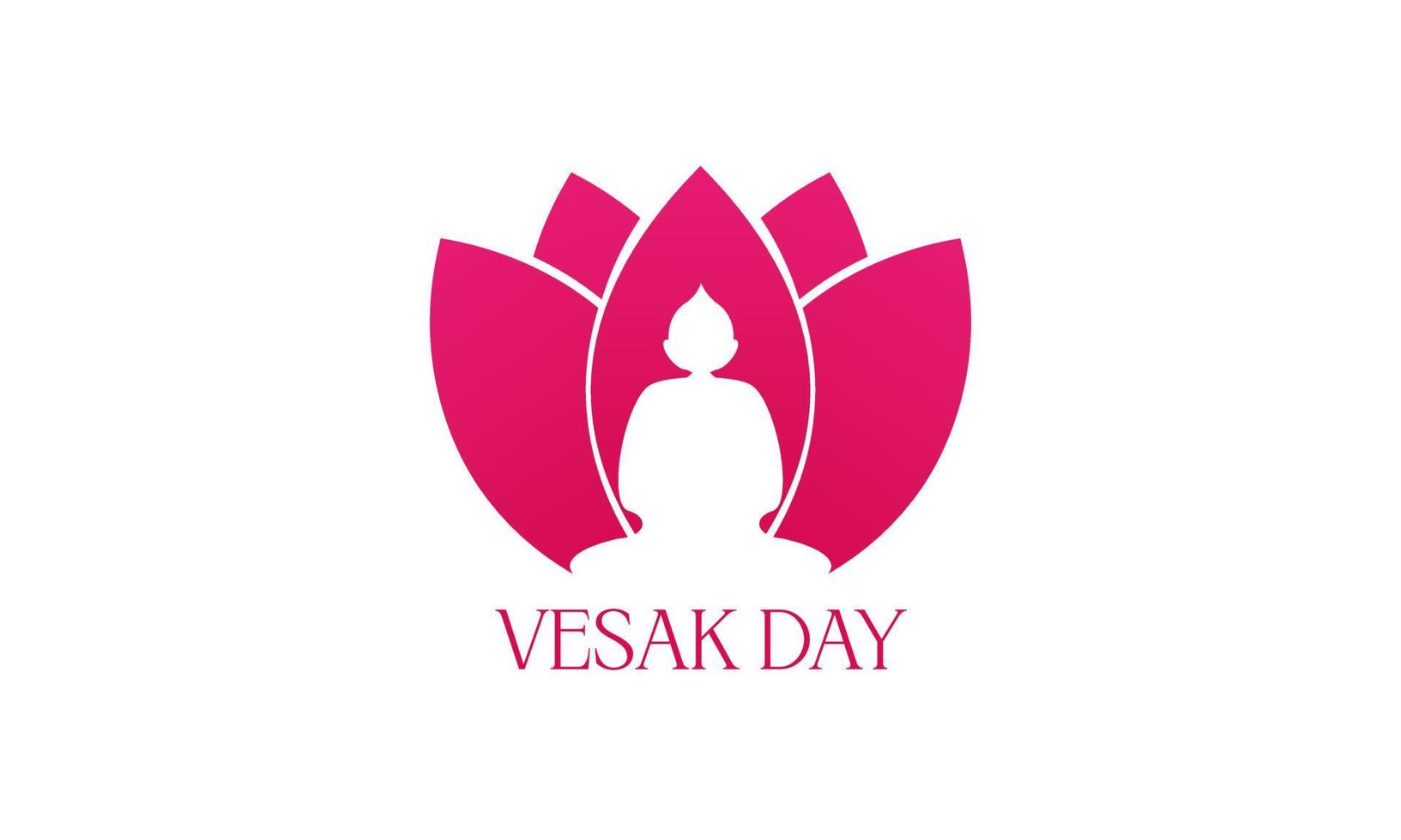 happy vesak day of buddha purnima logo-ontwerp vector