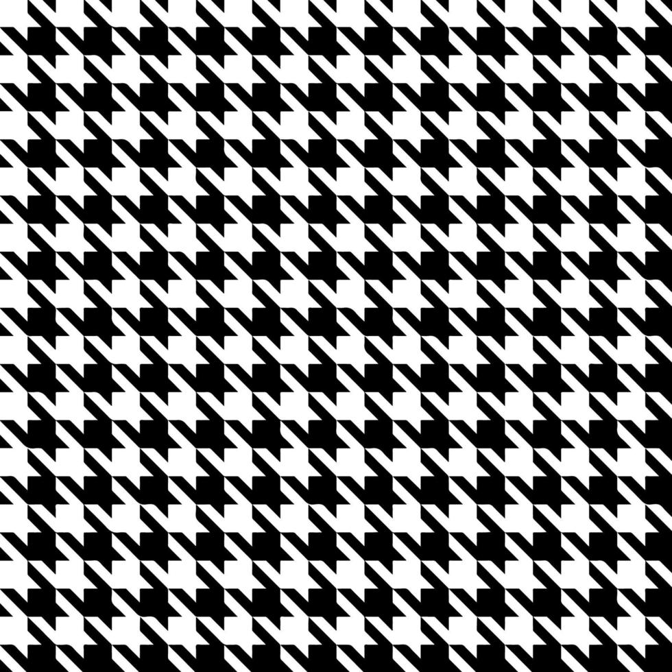 houndstooth patroon achtergrond in zwart-wit vector