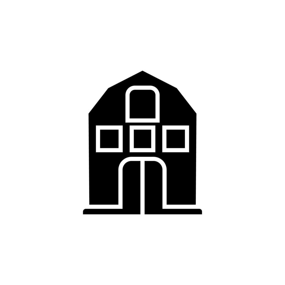 kerk vector pictogram stijl illustratie. eps 10 bestand