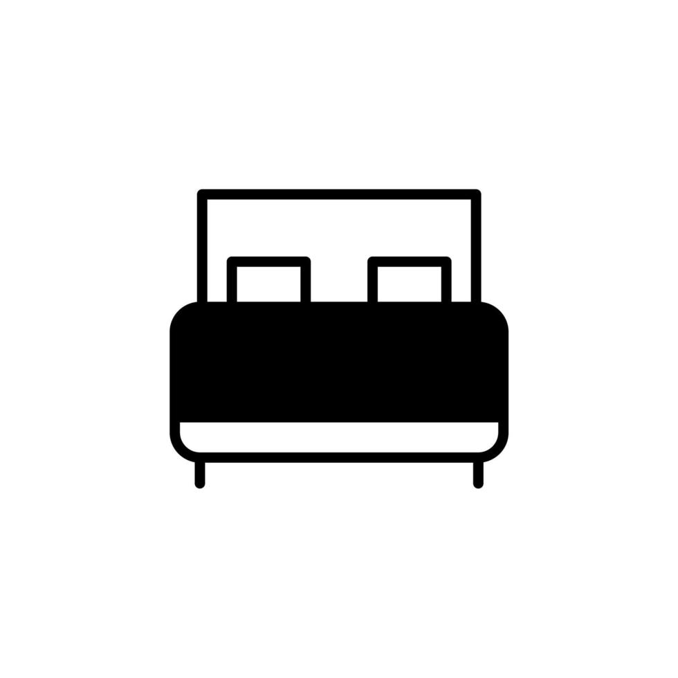 bed, slaapkamer ononderbroken lijn pictogram vector illustratie logo sjabloon. geschikt voor vele doeleinden.
