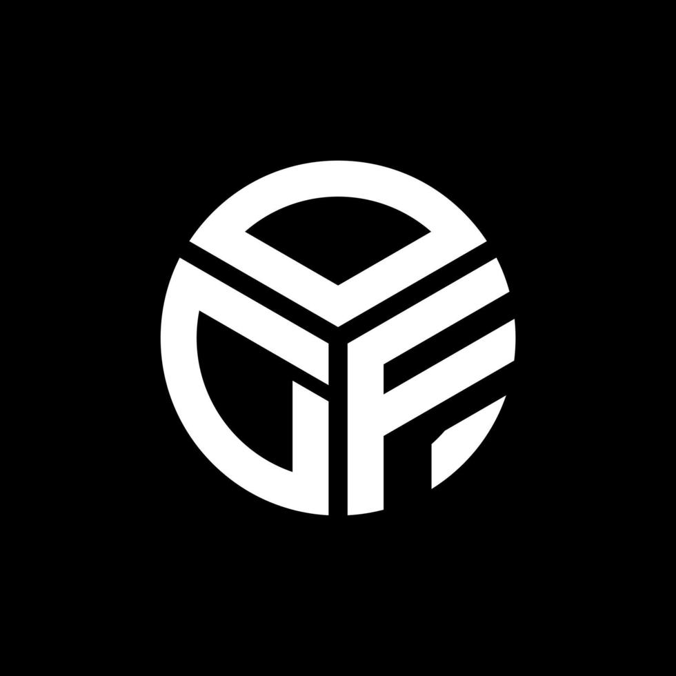 ODF brief logo ontwerp op zwarte achtergrond. odf creatieve initialen brief logo concept. odf-briefontwerp. vector