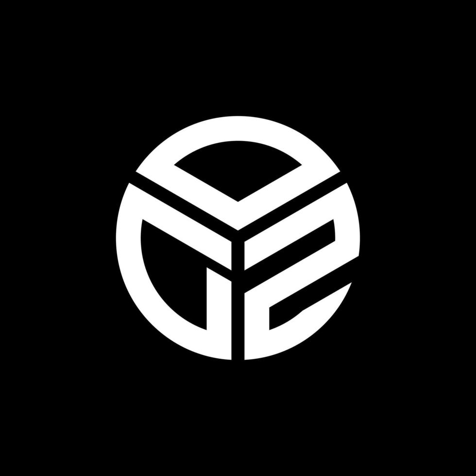 ODZ brief logo ontwerp op zwarte achtergrond. odz creatieve initialen brief logo concept. odz brief ontwerp. vector