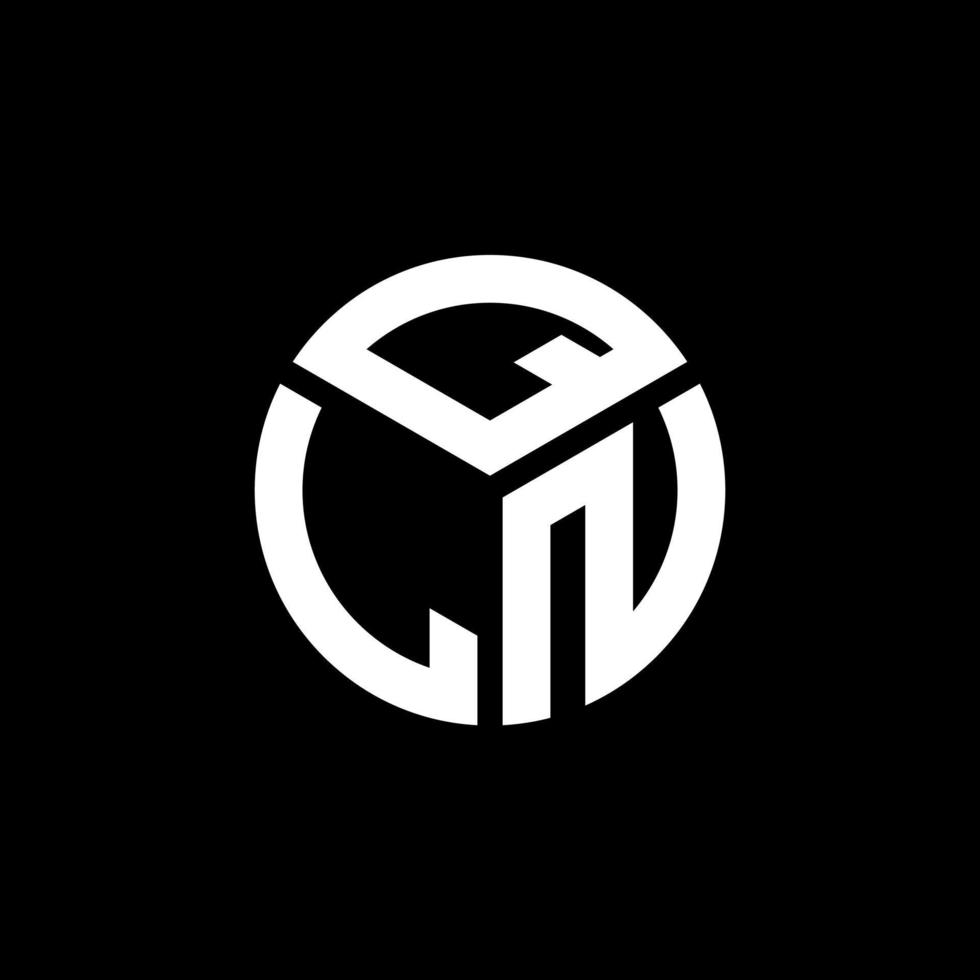 qln brief logo ontwerp op zwarte achtergrond. qln creatieve initialen brief logo concept. qln brief ontwerp. vector