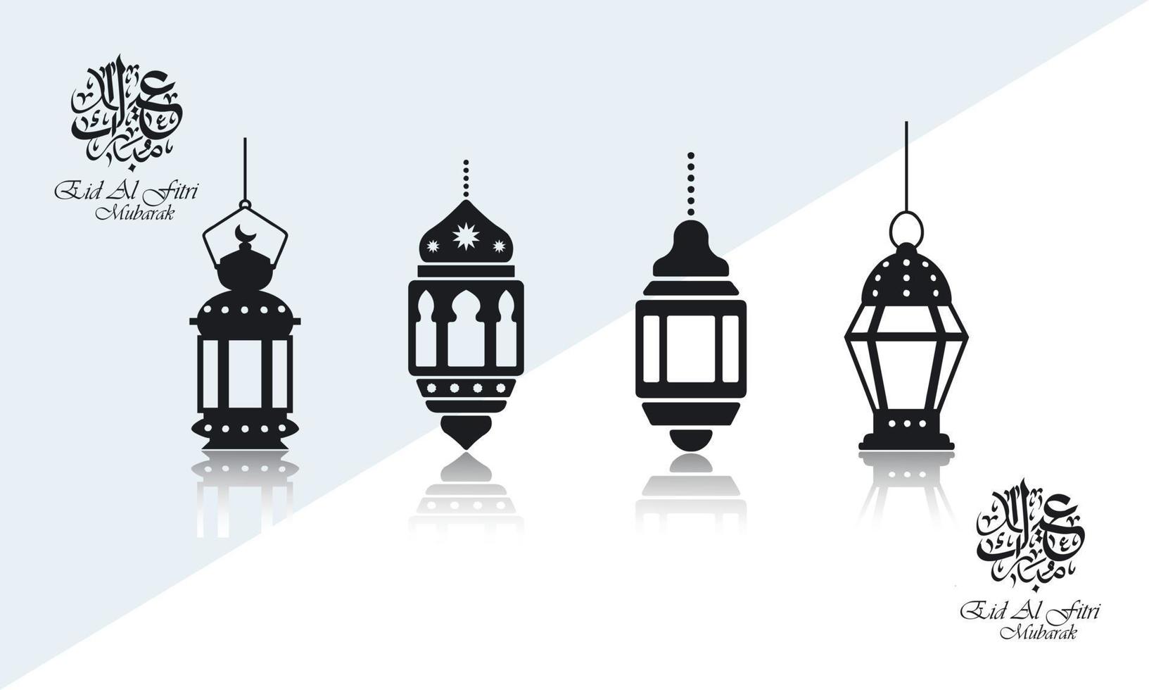 fotogrami islamitische lamp pictogrammensets vector