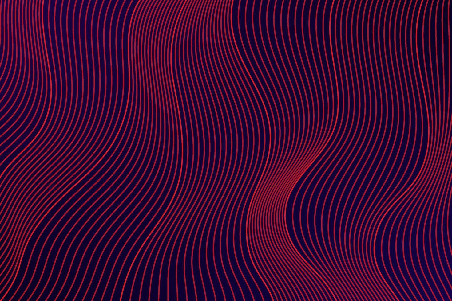 rode, roze kleur golvende lijnen textuur op donkere achtergrond. modern curvepatroonlaagontwerp. abstract ontwerp als achtergrond. eps10 vector