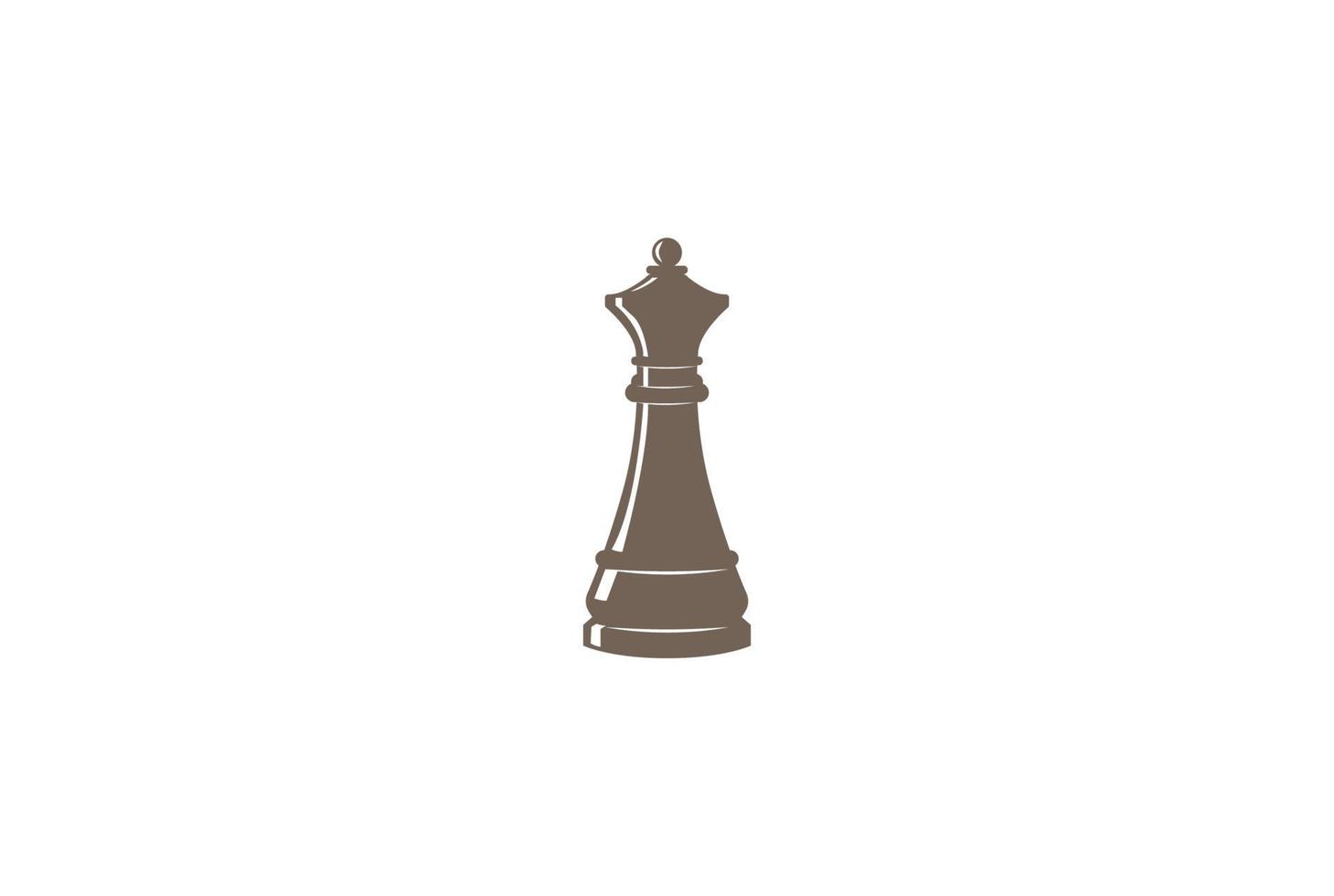 vintage retro koningin schaakspel sport logo ontwerp vector