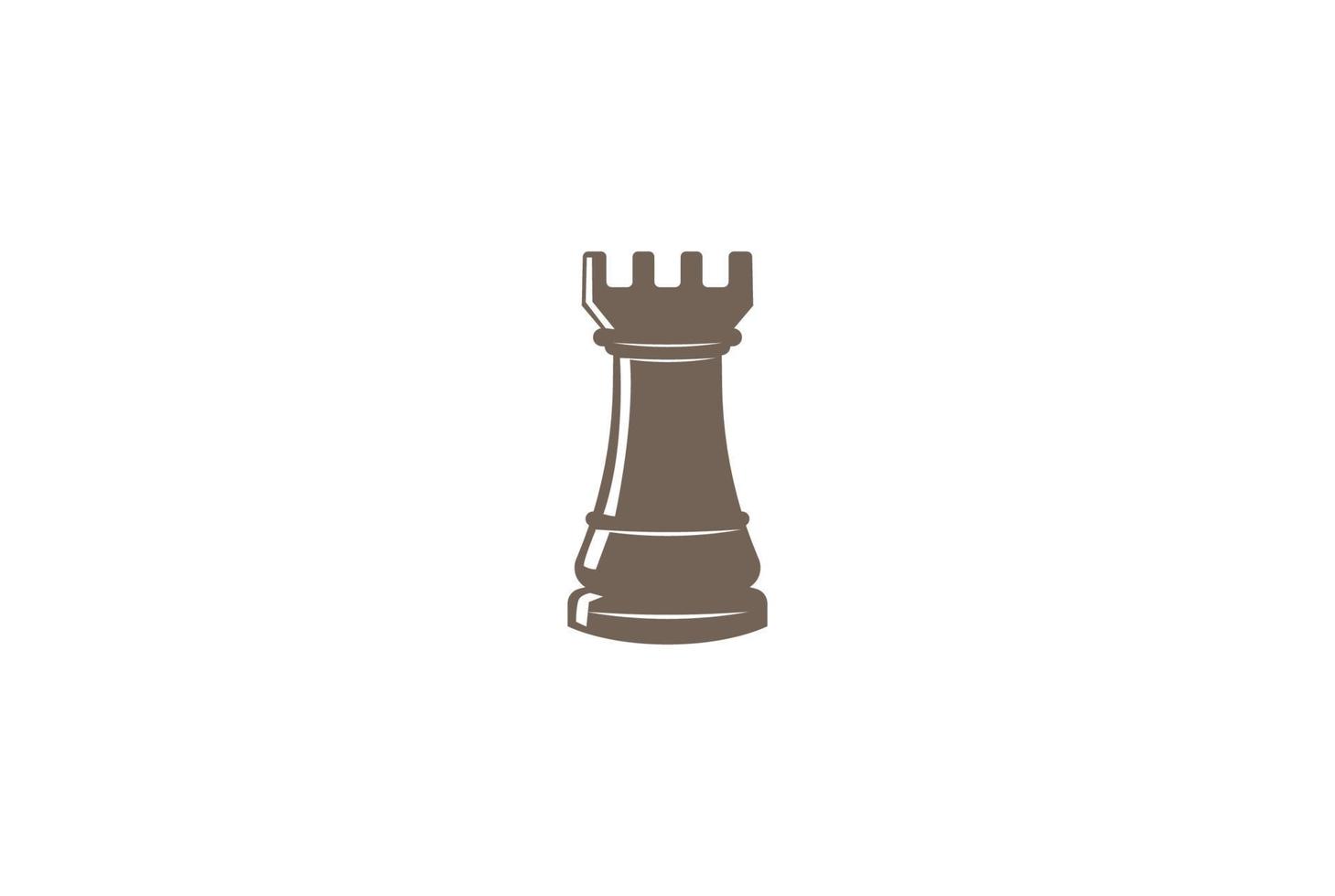 vintage retro toren schaakspel sport logo ontwerp vector