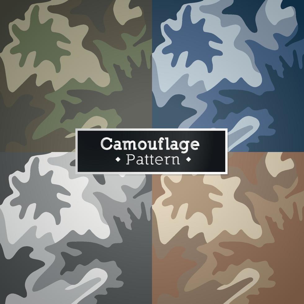 set van abstracte slagveld kleuren leger en leger camouflage patroon achtergrond vector