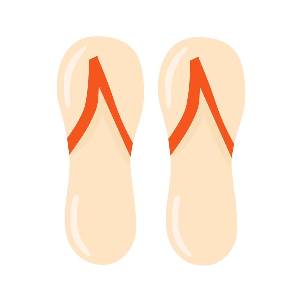 kleurrijke platte slippers vector geïsoleerde illustratie