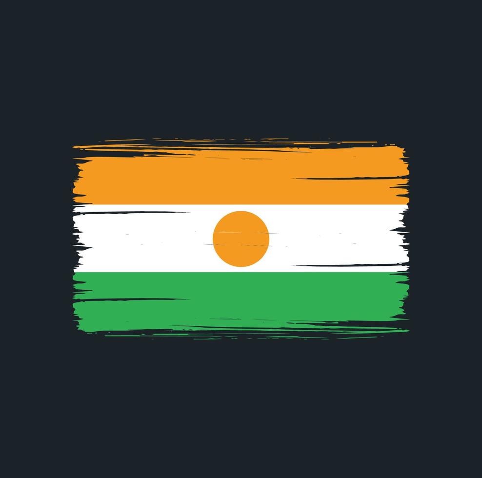 niger vlag penseelstreken. nationale vlag vector