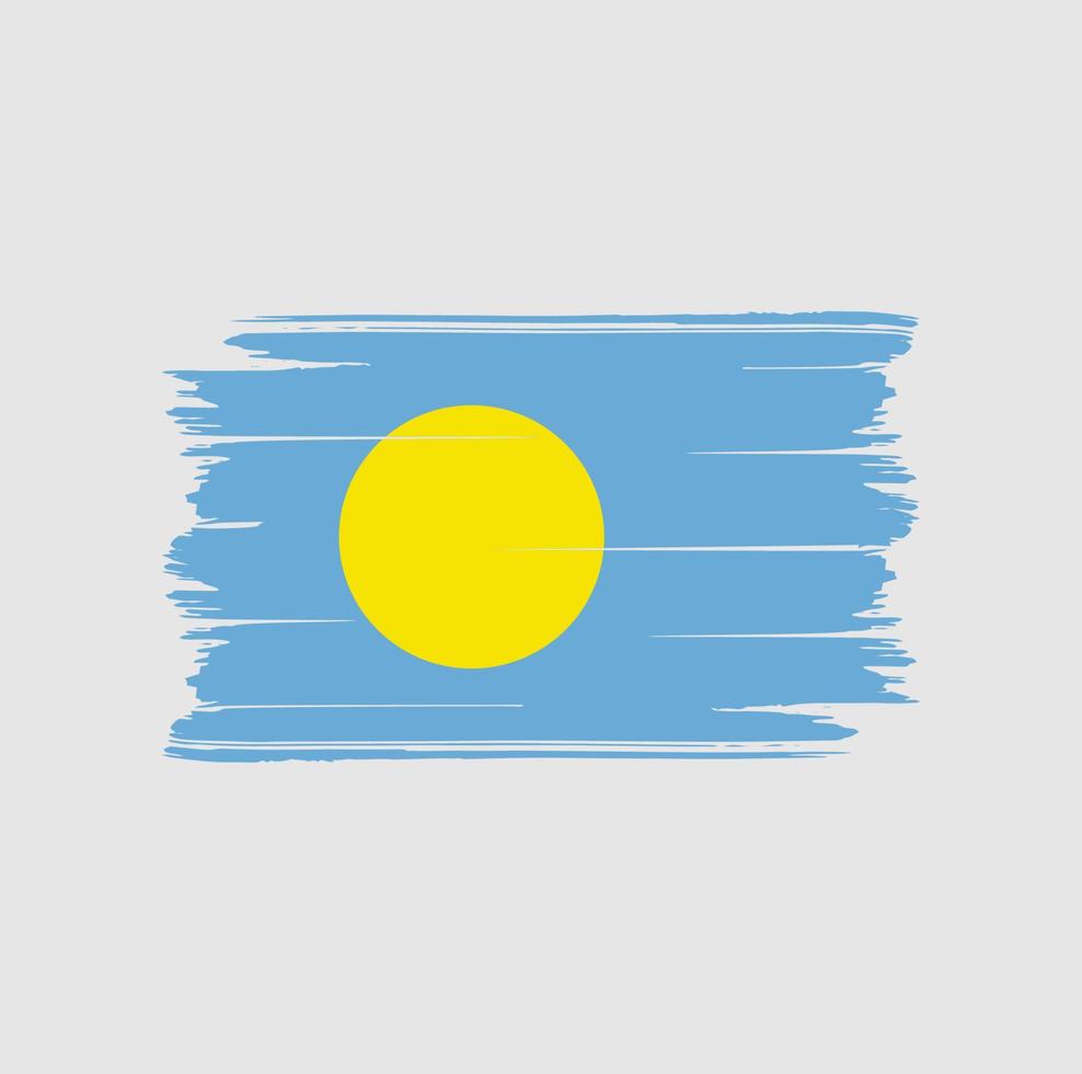 palau vlag borstel. nationale vlag vector