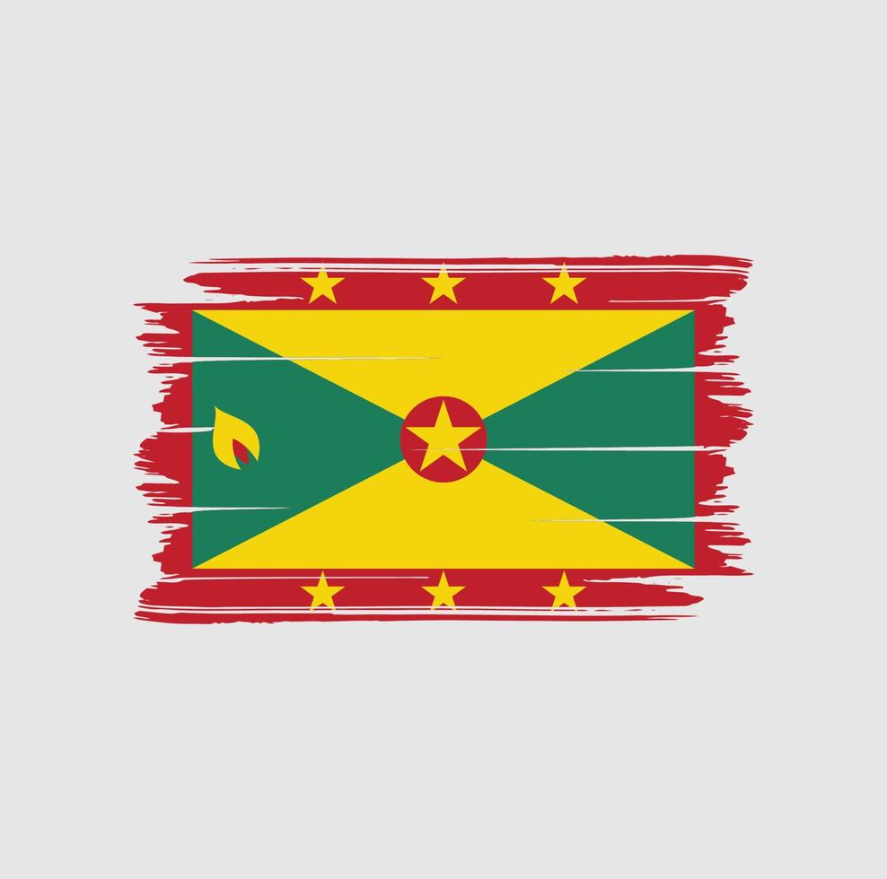 grenada vlag borstel. nationale vlag vector