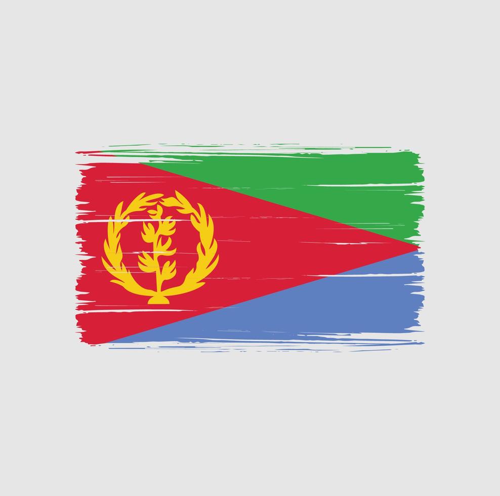 eritrea vlag penseelstreken. nationale vlag vector