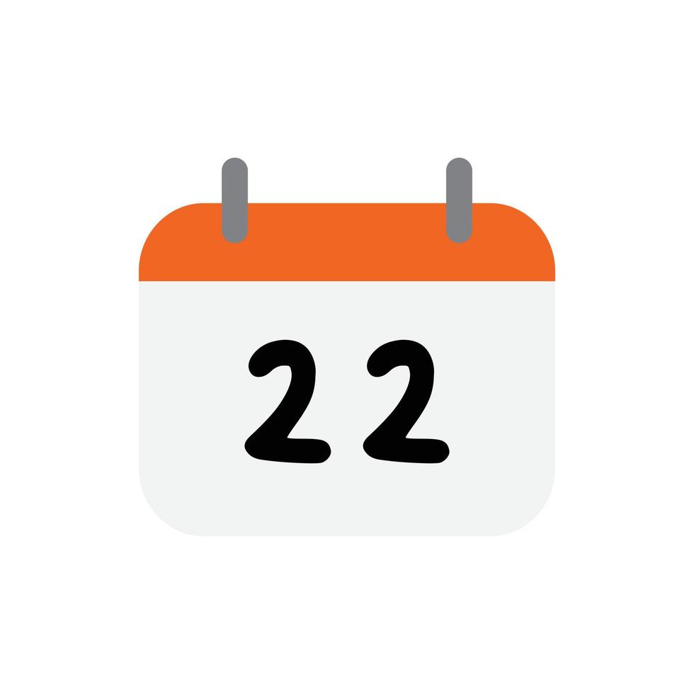 vectorkalender 22 dagen voor website, cv, presentatie vector