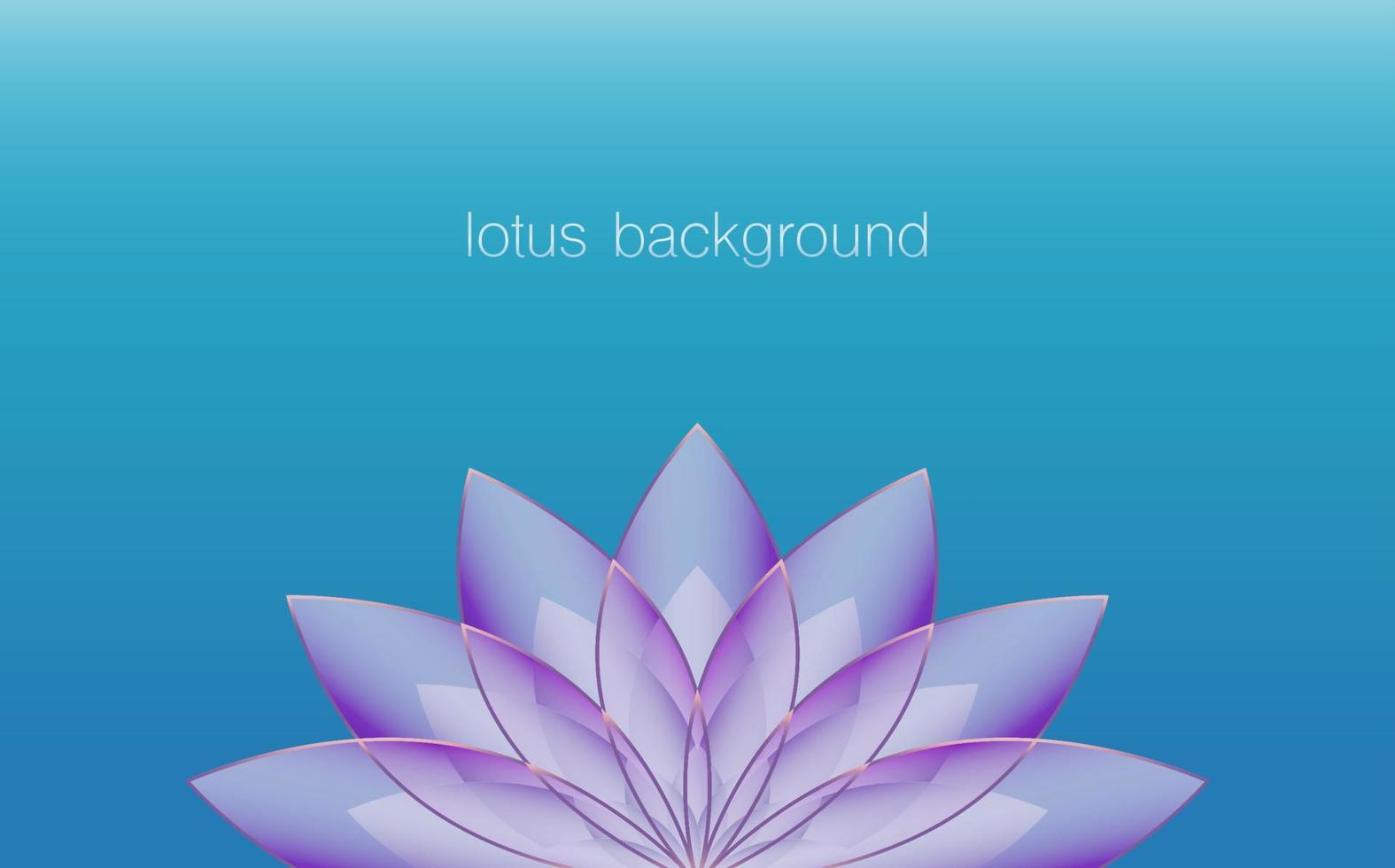 sjabloon voor spandoek lotus, paarse bloem van het leven. heilige geometrie. symbool van harmonie en evenwicht. teken van zuiverheid. chakra yoga ontwerp vector geïsoleerd op blauwe achtergrond