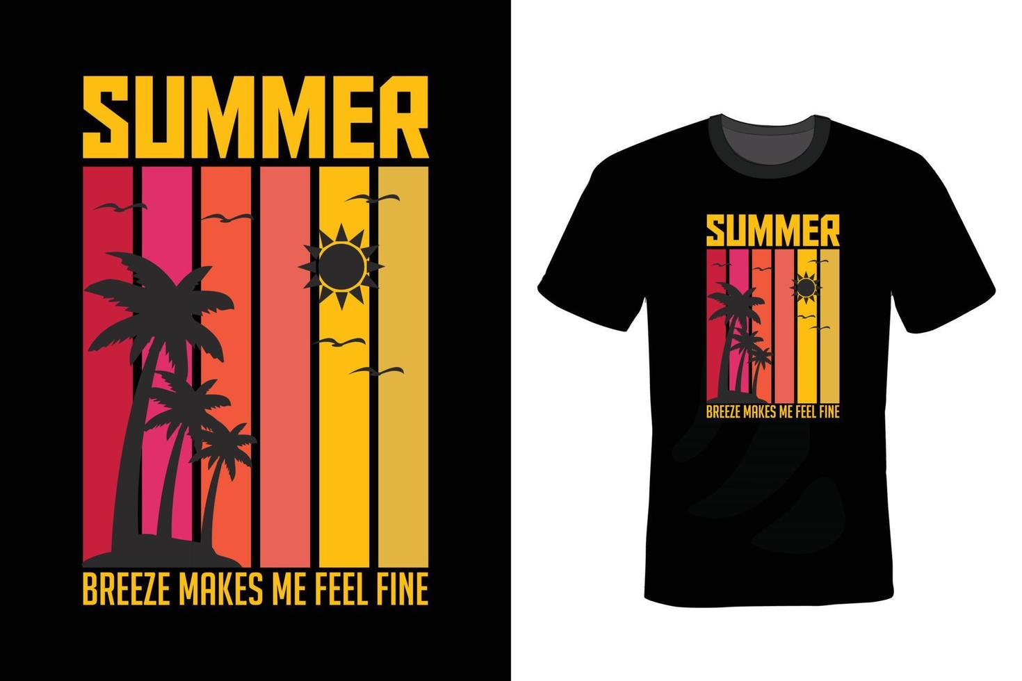 zomer t-shirtontwerp, vintage, typografie vector