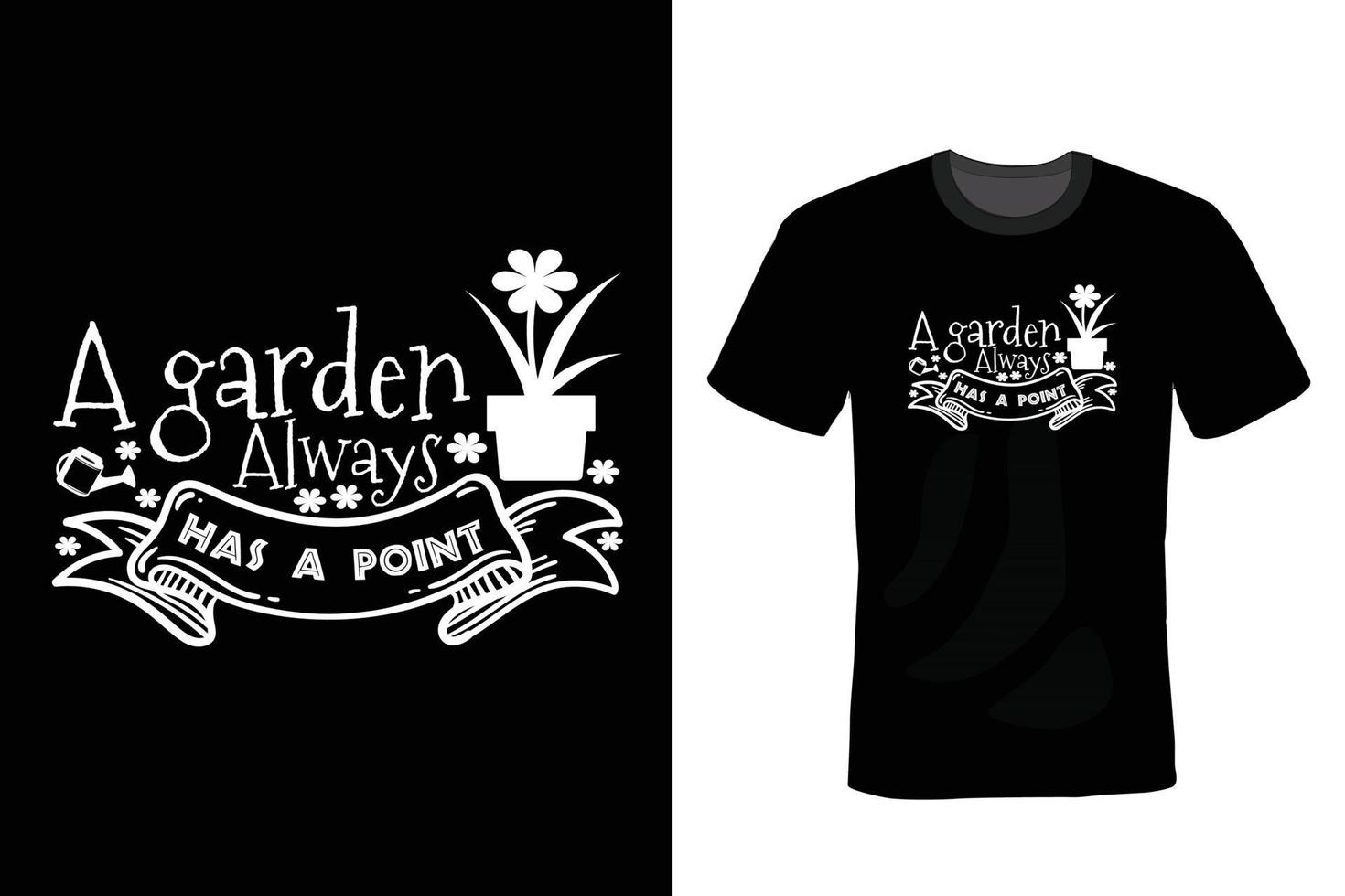 tuin t-shirt ontwerp, vintage, typografie vector