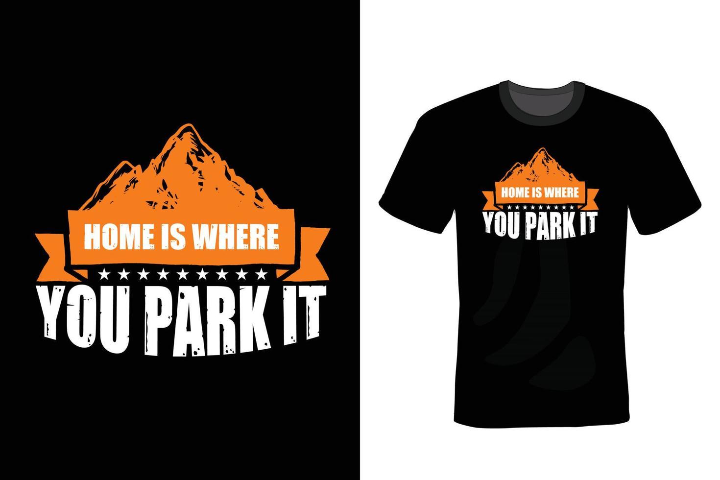 camping t-shirt ontwerp, vintage, typografie vector