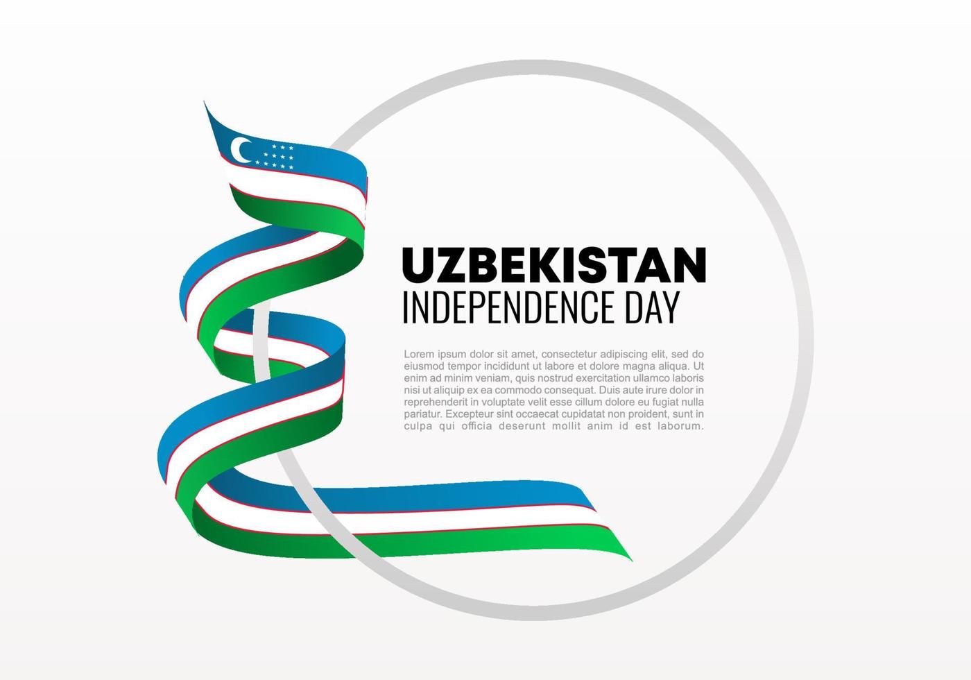 Oezbekistan onafhankelijkheidsdag voor nationale viering op 1 september. vector