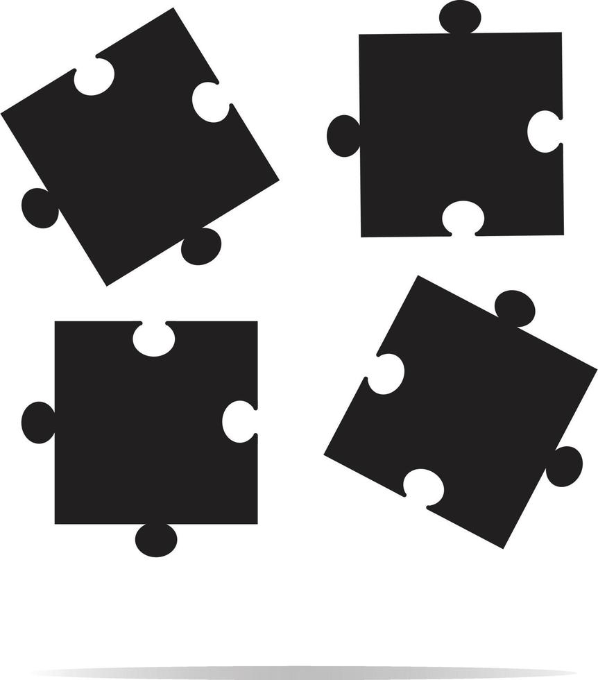 puzzels stuk pictogram op witte achtergrond. puzzels stuk teken. platte ontwerpstijl. vector