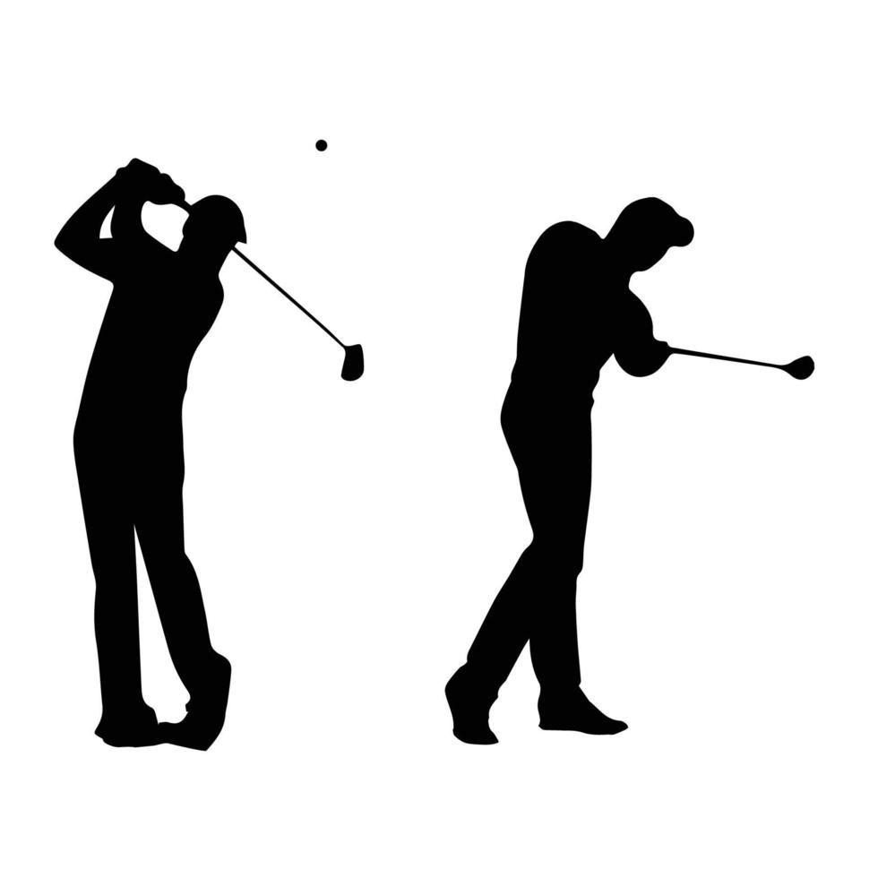 golf silhouet kunst vector