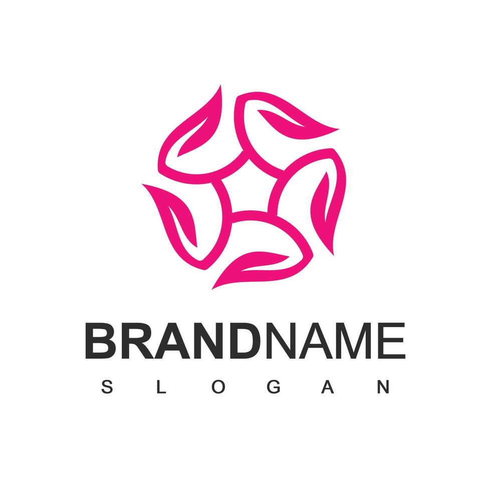 bloem logo sjabloon, schoonheidssymbool vector