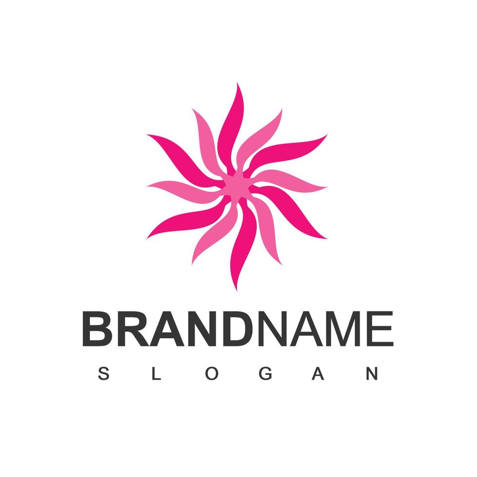 bloem logo sjabloon, schoonheidssymbool vector