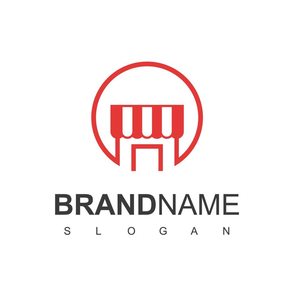 winkel logo sjabloon, markt symbool vector
