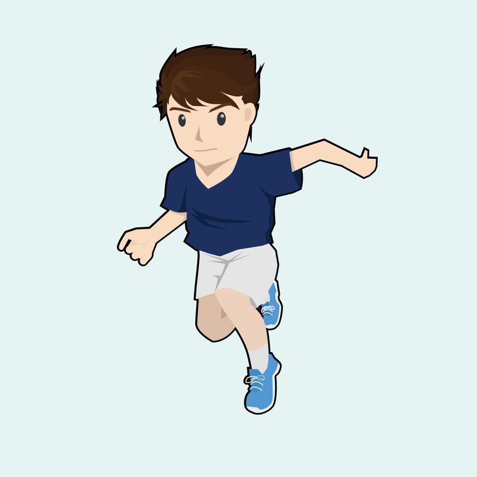 vector en illustratie van sport icoon op geïsoleerde lichtblauwe achtergrond. sportevenement van hardlopen.