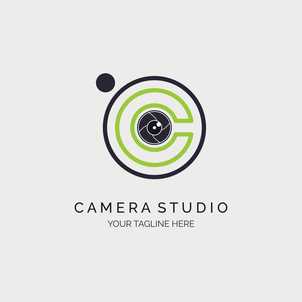 letter c camera studio logo ontwerpsjabloon voor merk of bedrijf en andere vector