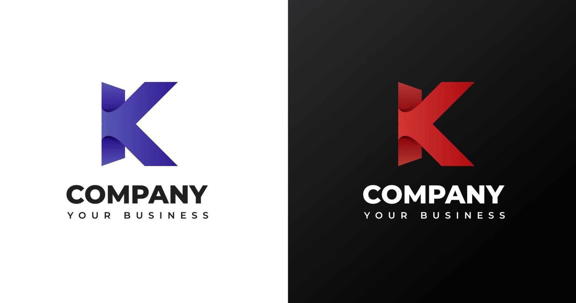 letter eerste k logo vector illustratie ontwerpelement